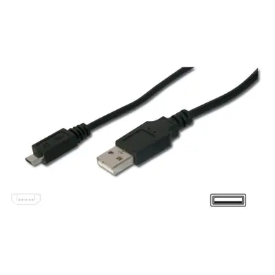 Digitus AK-300110-030-S USB 2.0 A samec na USB micro B samec, 2x stíněný, 3m