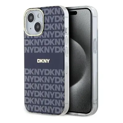 DKNY PC/TPU Repeat Pattern Tonal Stripe Magsafe Zadní Kryt pro iPhone 14 Blue