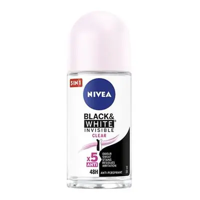 Nivea Kuličkový antiperspirant Invisible For Black & White Clear 50 ml