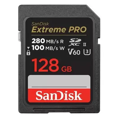 SanDisk Extreme PRO 256 GB V60 UHS-II SD cards, 280/150 MB/s,V60,C10,UHS-II