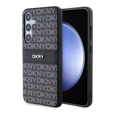 DKNY PC/TPU Repeat Pattern Tonal Stripe Zadní Kryt pro Samsung S24 Black