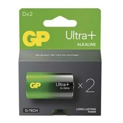 GP alkalická baterie ULTRA PLUS D velké mono (LR20) 2pack, 1013422000