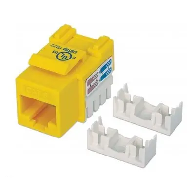 Intellinet Cat6 Keystone Jack, UTP, Yellow, Punch-down