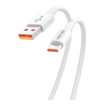 Kabel USB na USB-C VFAN X17, 6A, 1,2 m (bílý)