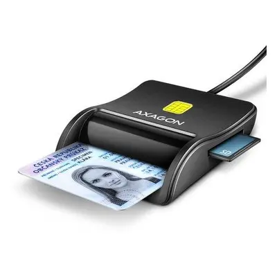 AXAGON čtečka kontaktních smart karet (eObčanka) / SD,MicroSD,SmartCard,SIM / CRE-SM3SD / USB 2.