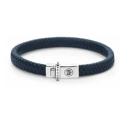 Rebel&Rose Modrý kožený náramek Small Braided Blue RR-L0150-S 16,5 cm - S