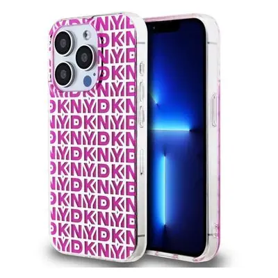 DKNY PC/TPU Repeat Pattern Zadní Kryt pro iPhone 15 Pro Max Pink