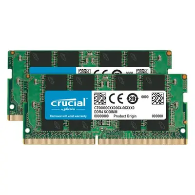 Crucial - DDR4 - sada - 16 GB: 2 x 8 GB - SO-DIMM 260-pin - 3200 MHz / PC4-25600 - CL22 - 1.2 V 