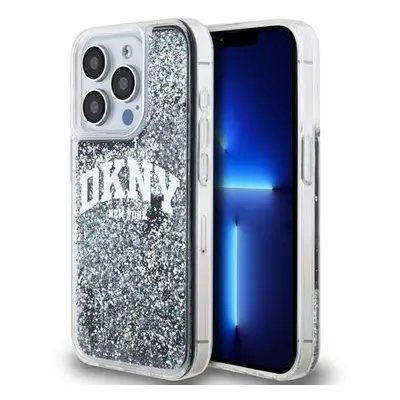 DKNY Liquid Glitter Arch Logo Zadní Kryt pro iPhone 15 Pro Black