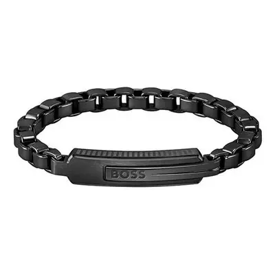 Hugo Boss Slušivý černý náramek Orlado 1580358 19,5 cm