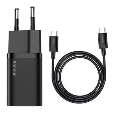 Baseus Super Si Quick Charger 1C 25W s kabelem USB-C pro USB-C 1m (černá)