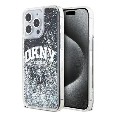 DKNY Liquid Glitter Arch Logo Zadní Kryt pro iPhone 13 Pro Black