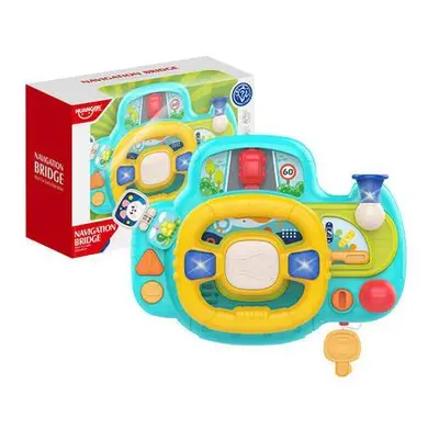 Interactive steering wheel for children (blue) Huanger HE0541