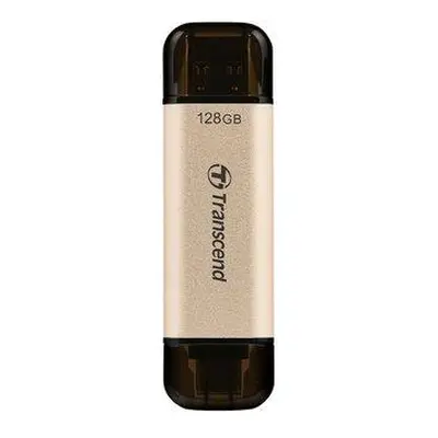 Transcend 128GB JetFlash 930C, USB-C/USB 3.2 (Gen 1) duální flash disk, 420MB/s R, 400MB/s W, zl