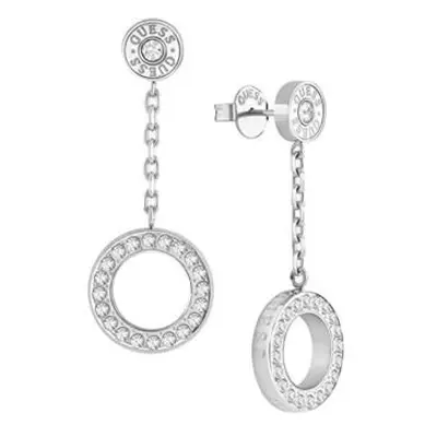 Guess Stylové visací náušnice Circle Lights JUBE03161JWRHT/U