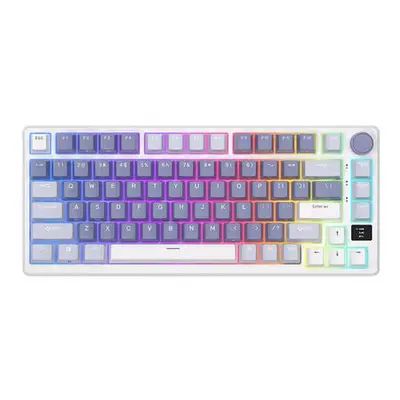 Bezdrátová mechanická klávesnice Royal Kludge RKM75 RGB, stříbrné klávesy (modré),