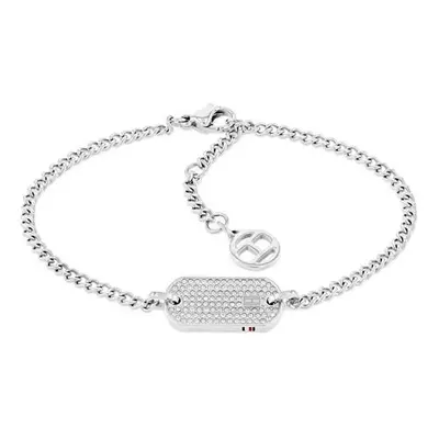 Tommy Hilfiger Dámský ocelový náramek s krystaly Dog Tag 2780863