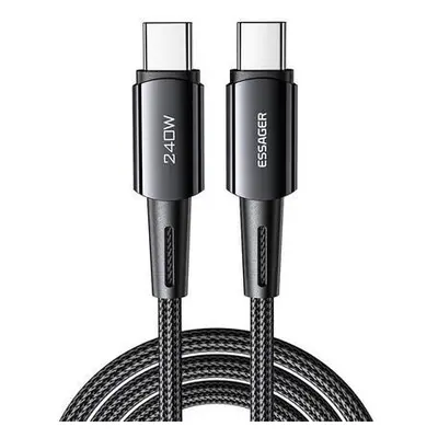 USB-C do USB-C Cable, Essager, EXCTT3-CGA0G-P, 240W, 2m (black)