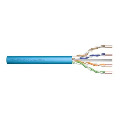 DIGITUS Instalační kabel CAT 6A U-UTP, 500 MHz Eca (EN 50575), AWG 23/1, 500 m buben, simplex, b