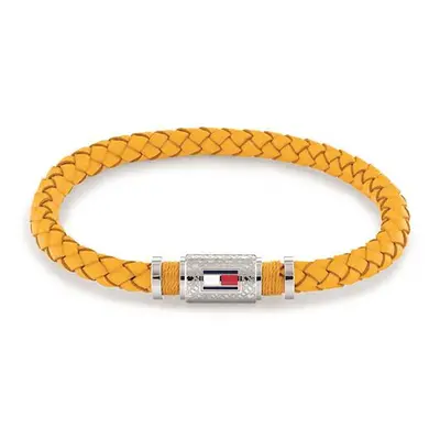 Tommy Hilfiger Moderní pánský náramek ze žluté kůže Homme 2790453