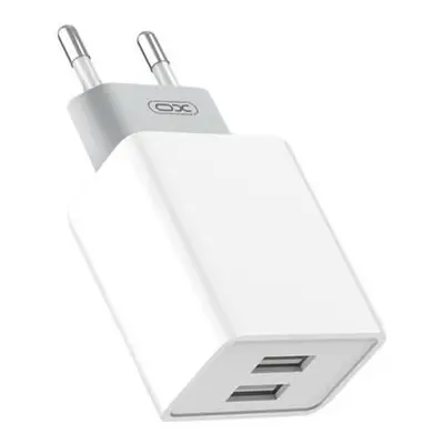 Nabíječka XO L65, 2x USB + kabel USB (bílá)