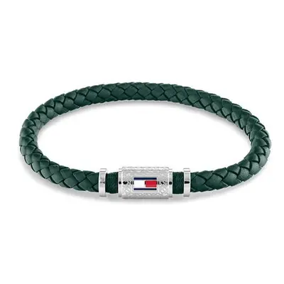 Tommy Hilfiger Moderní pánský náramek ze zelené kůže Homme 2790456