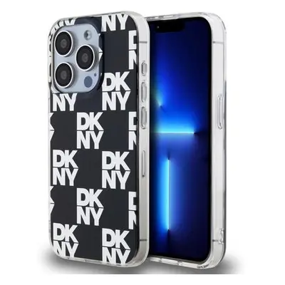 DKNY PC/TPU Checkered Pattern Zadní Kryt pro iPhone 15 Pro Black