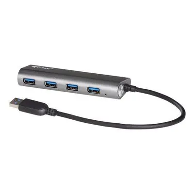 i-tec USB HUB METAL/ 4 porty/ USB 3.0/ napájecí adaptér/ kovový, U3HUB448