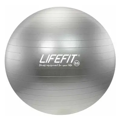 Gymnastický míč LIFEFIT ANTI-BURST 55 cm, stříbrný