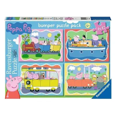 RAVENSBURGER Puzzle Prasátko Peppa 4x42 dílků