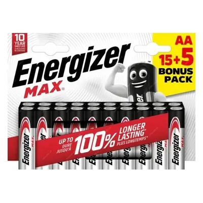 Energizer MAX - Tužka AA/15+5 zdarma