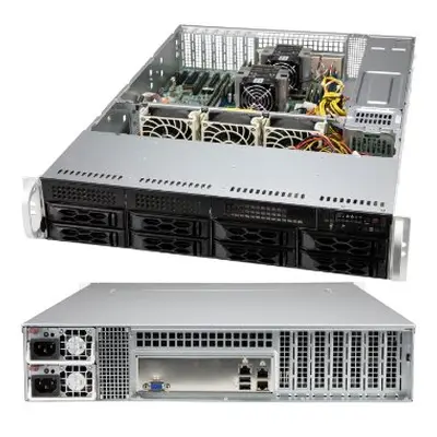 SUPERMICRO 2U chassis 8x 3,5" HS SAS3/SATA, 2x650W (80PLUS Platinum), CSE-LA25TQC-R609LP