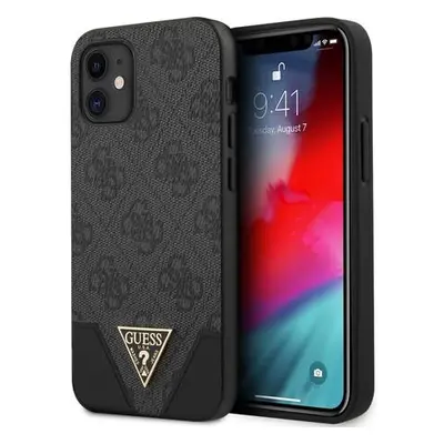 GUHCP12LPU4GHBK Guess 4G Triangle Zadní Kryt pro iPhone 12 Pro Max 6.7 Grey