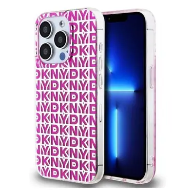 DKNY PC/TPU Repeat Pattern Zadní Kryt pro iPhone 15 Pro Pink