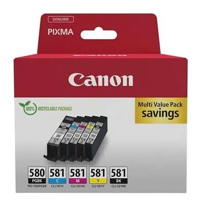 Canon CARTRIDGE PGI-580/CLI-581 BK/CMYK Multi-pack SEC pro PIXMA TS615x,625x,635x,815x,915xTR755