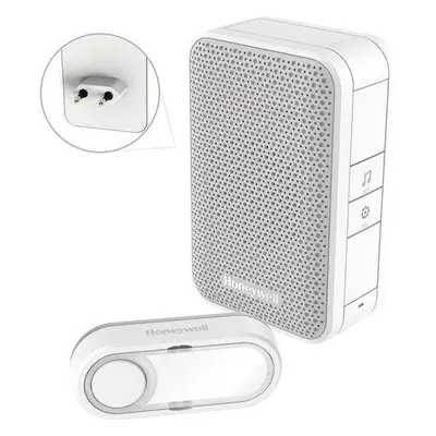 Honeywell Home DC312SP2USB bezdrátový zvonek Series 3, 6 melodií, základna do zásuvky s USB nabí