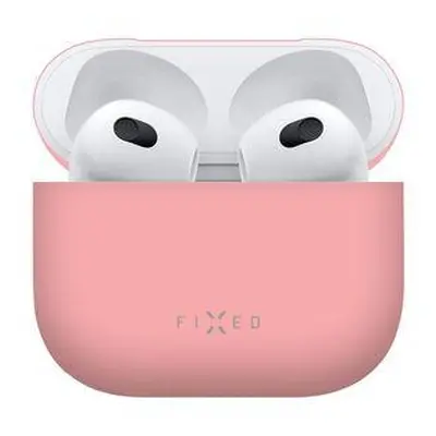 Ultratenké silikonové pouzdro FIXED Silky pro Apple Airpods 3, růžové