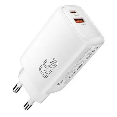 Wall charger USB-C+USB-A 65W Essager GaN (white)