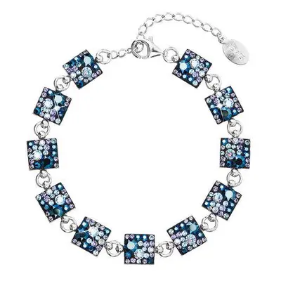 Evolution Group Stříbrný náramek se Swarovski krystaly modrý 33047.3 blue style