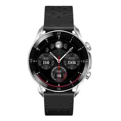 Garett Smartwatch V10 Silver-black leather