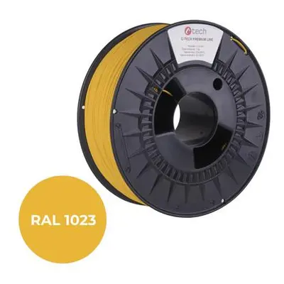 C-TECH tisková struna PREMIUM LINE ( filament ) , ASA, dopravní žlutá, RAL1023, 1,75mm, 1kg, 3DF