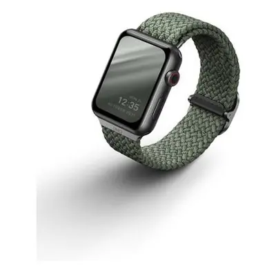 UNIQ Aspen Braided řemínek pro Apple Watch 45/44/42mm zelený