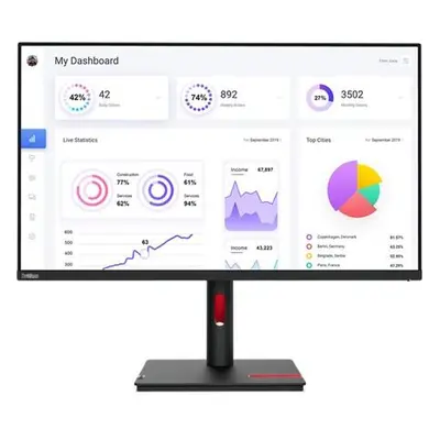 Lenovo ThinkVision/T32p-30/31,5"/IPS/4K UHD/60Hz/6ms/Blck-Red/3R, 63D2GAT1EU