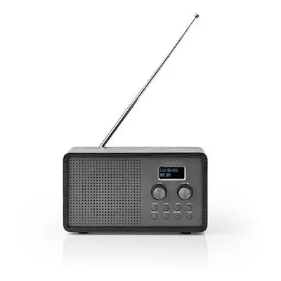 NEDIS stolní rádio/ DAB+/ FM/ 1.3 "/ napájení z baterie/ digitální/ 4.5 W/ budík/ černé