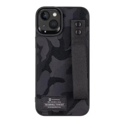 Tactical Camo Troop Drag Strap Kryt pro Apple iPhone 14 Plus černý