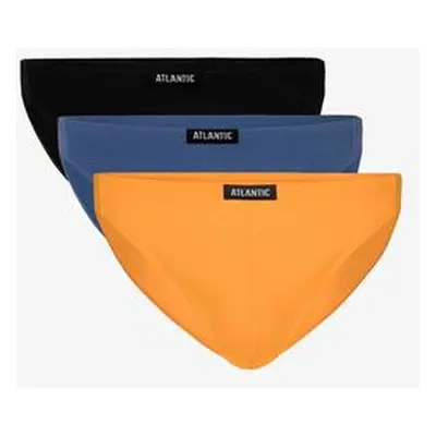 Atlantic Pánské mini slipy 3Pack - černé/modré/žluté Velikost: XL, Žlutá