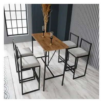 Atelier del Sofa Bar Table & Stool Set (5 Pieces) Nordic - Cream