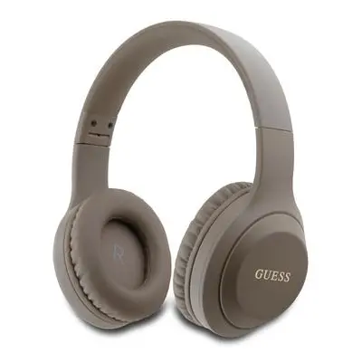 Guess Classic Silver Logo Bluetooth Stereo Headphone Brown