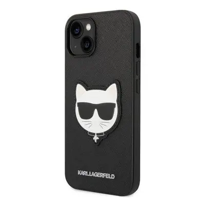 Karl Lagerfeld PU Saffiano Choupette Head kryt iPhone 14 Plus černý