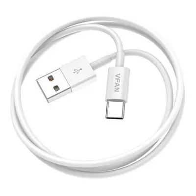 Kabel USB na USB-C VFAN X03, 3A, 1 m (bílý)